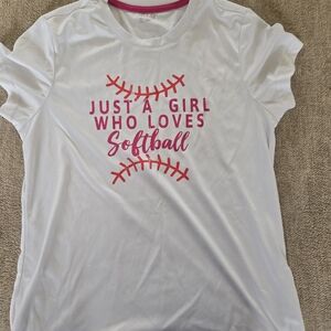 BCG White and Pink Softball Kids T-Shirt